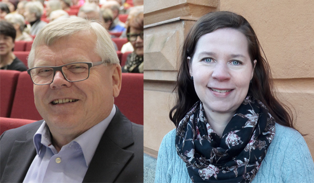 Jorma Hämäläinen (kuva: Tarja Kärkkäinen) ja Kristiina Syrjäsuo ovat Kotiseutuliiton hallituksen uudet jäsenet.