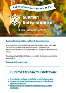 Ruutukaappaus Hilja-uutiskirjeestä.