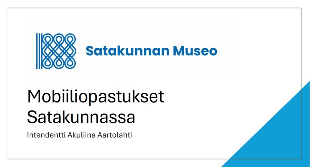 Diasarjan alkukuva, jossa on museon nimi ja esityksen aihe